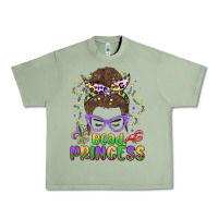 Oil Green bead princess messy bun mardi gras Urban Heavy Tee - MaliasSmallBusiness