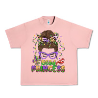 Salmon bead princess messy bun mardi gras Urban Heavy Tee - MaliasSmallBusiness