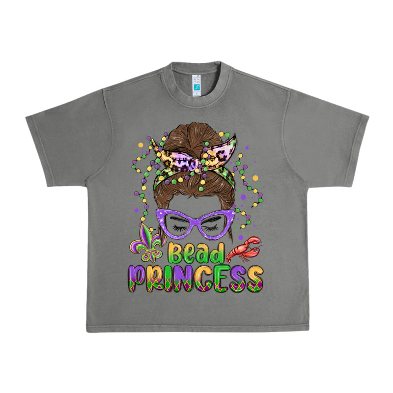 Bead Princess Messy Bun Mardi Gras Urban Heavy Tee by MaliasSmallBusiness | Teevron