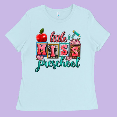 Little Miss Preschool Ladies Tee Designed By Adodesignshop