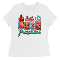 White little miss preschool Ladies Tee - AdoDesignShop