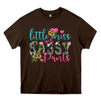 Chocolate Brown little miss sassy pants Heavy Core Tee - JahusDesignShop