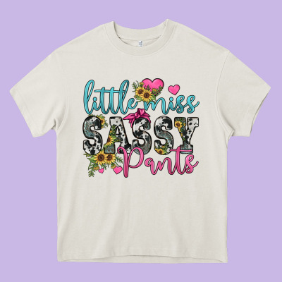 Little Miss Sassy Pants Heavy Core Tee Designed By Jahusdesignshop