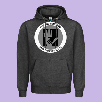 Pop Pop And Grandson Best Friends For Life Zipper Hoodie Designed By Bettercallsaul