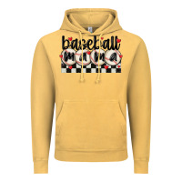 Vintage Mustard baseball mama Vintage Hoodie - MaliasSmallBusiness