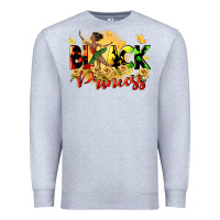 Heather Grey black princess Premium Sweatshirt - CowGirlArtShop