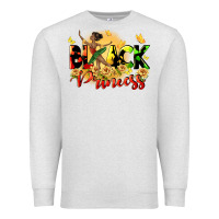 Oatmeal Heather black princess Premium Sweatshirt - CowGirlArtShop