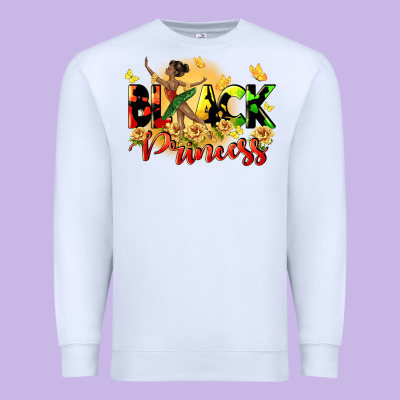 Black Princess Premium Sweatshirt Designed By Cowgirlartshop