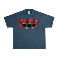 Midnight Navy crawfish junkie Urban Heavy Tee - MaliasSmallBusiness
