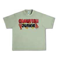 Oil Green crawfish junkie Urban Heavy Tee - MaliasSmallBusiness