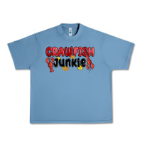Pebble Blue crawfish junkie Urban Heavy Tee - MaliasSmallBusiness