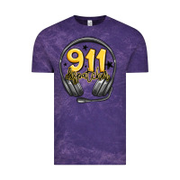 Cloud Purple 911 dispatcher Vintage Tee - MaliasSmallBusiness