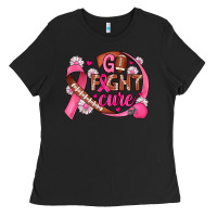Breast Cancer Go Fight Cure Football Ladies Tee | Teevron