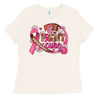 Bone breast cancer go fight cure football Ladies Tee - JahusDesignShop