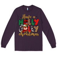 Plum have a holly jolly christmas Long Sleeve Tee - MaliasSmallBusiness