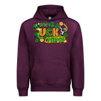 Mauve Wine one lucky mama Urban Hoodie - FaDigitalArtStudio