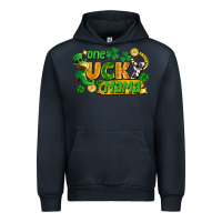 Navy one lucky mama Urban Hoodie - FaDigitalArtStudio