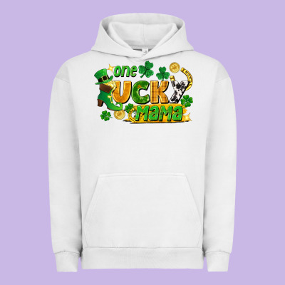 One Lucky Mama Urban Hoodie Designed By Fadigitalartstudio