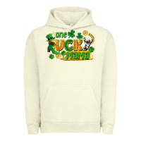 Pigment Pistachio one lucky mama Urban Hoodie - FaDigitalArtStudio