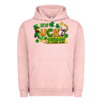 Pigment Salmon one lucky mama Urban Hoodie - FaDigitalArtStudio