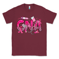 Burgundy breast cancer cna certified nursing assistant Classic Tee - JahusDesignShop