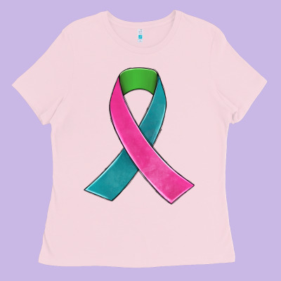 Metastatic Breast Cancer Ribbon Ladies Tee Designed By Jahusdesignshop