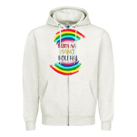 Oatmeal Heather BURA NA MANO HOLI HAI Zipper Hoodie - Bettercallsaul