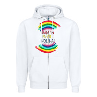 White BURA NA MANO HOLI HAI Zipper Hoodie - Bettercallsaul
