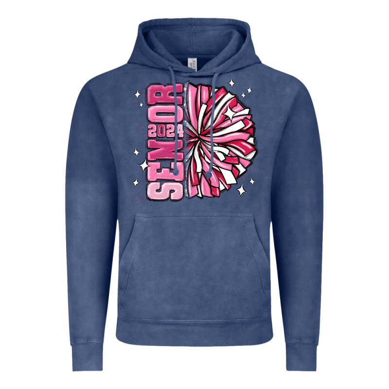 Senior 2024 Pink Cheer Vintage Hoodie by MaliasSmallBusiness | Teevron