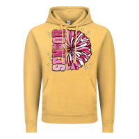 Vintage Mustard senior 2024 pink cheer Vintage Hoodie - MaliasSmallBusiness