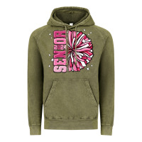 Vintage Olive senior 2024 pink cheer Vintage Hoodie - MaliasSmallBusiness