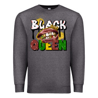 Charcoal Heather black queen Premium Sweatshirt - CowGirlArtShop