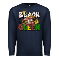 Navy black queen Premium Sweatshirt - CowGirlArtShop