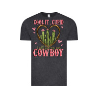 Vintage Black cool it cupid i will find my own cowboy Vintage Tee - MaliasSmallBusiness