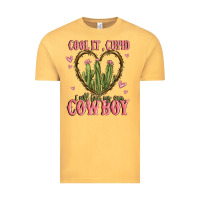 Vintage Mustard cool it cupid i will find my own cowboy Vintage Tee - MaliasSmallBusiness