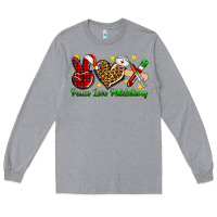 Peace Love Phlebotomy Christmas Long Sleeve Tee | Teevron