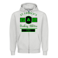 Dove Grey Drinking Athletics Zipper Hoodie - Bettercallsaul