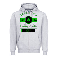 Heather Grey Drinking Athletics Zipper Hoodie - Bettercallsaul