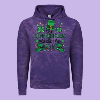 The Leprechauns Made Me Do It Vintage Hoodie Designed By Maliassmallbusiness
