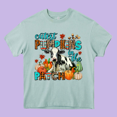 Cutest Pupkins In The Patch Heavy Core Tee Designed By Adodesignshop