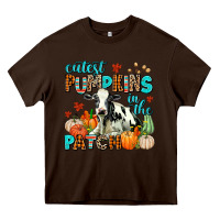 Chocolate Brown cutest pupkins in the patch Heavy Core Tee - AdoDesignShop