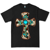 Black cowhide gemstone  cross Premium Tee - JahusDesignShop