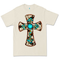 Bone cowhide gemstone  cross Premium Tee - JahusDesignShop