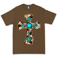 Cacao cowhide gemstone  cross Premium Tee - JahusDesignShop