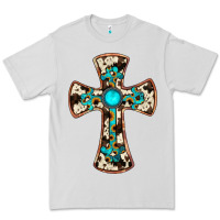 Dove Grey cowhide gemstone  cross Premium Tee - JahusDesignShop