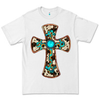 White cowhide gemstone  cross Premium Tee - JahusDesignShop