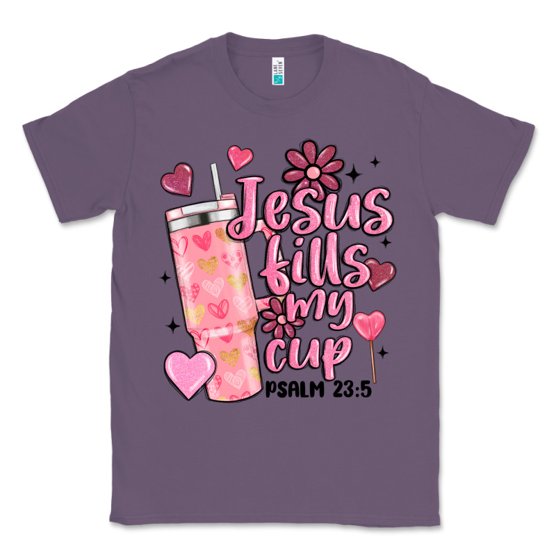 Valentine Jesus Fills My Cup Classic Tee by MaliasSmallBusiness | Teevron