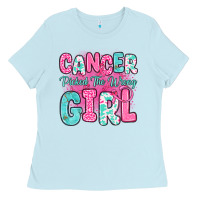 Baby Blue cancer picked the wrong girl Ladies Tee - JahusDesignShop