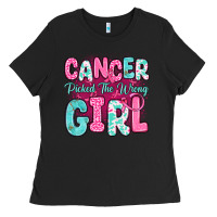 Black cancer picked the wrong girl Ladies Tee - JahusDesignShop