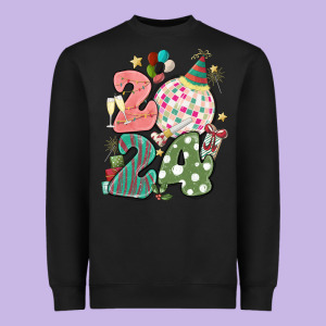 2024 Happy New Year Heavyweight Sweatshirt Designed By Maliassmallbusiness